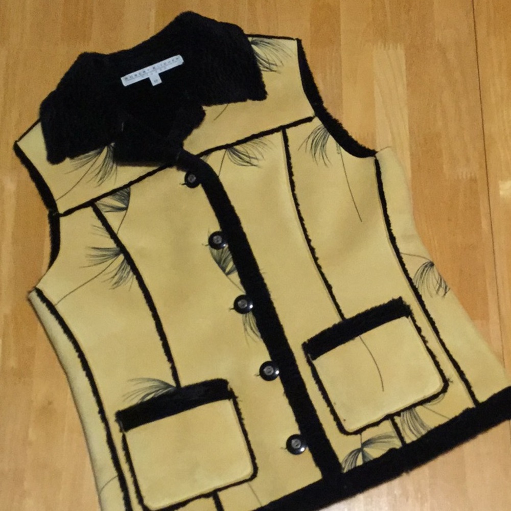 Stunning faux suede and sherpa vest